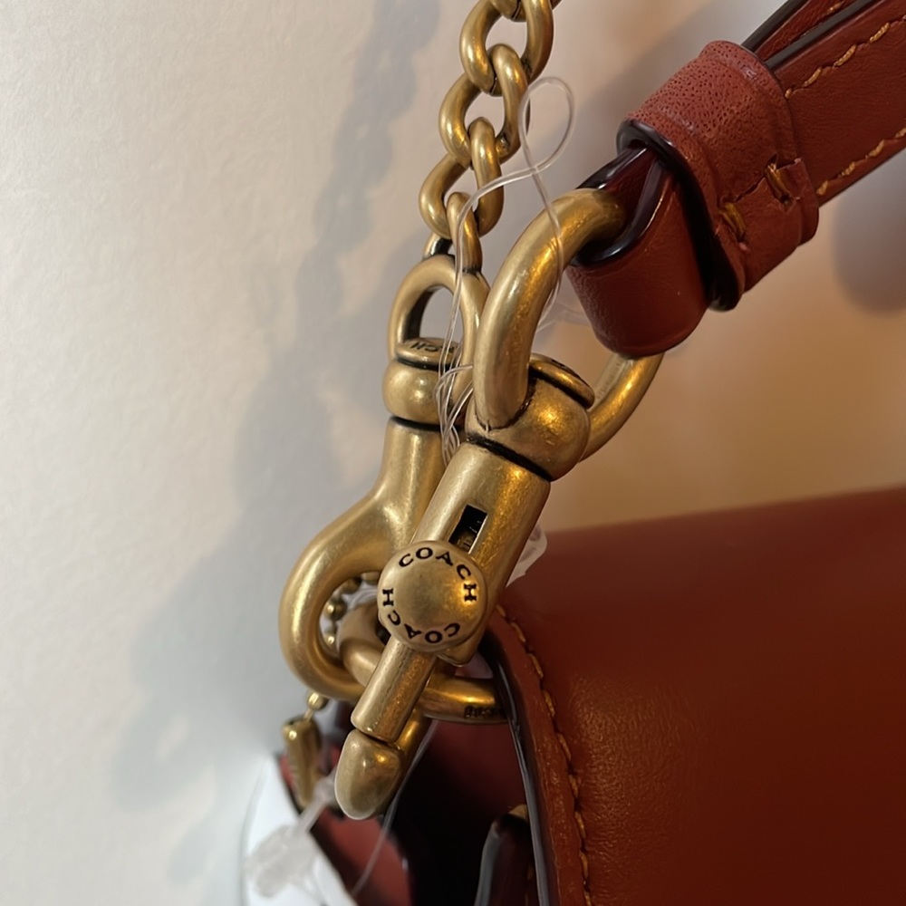Coach Tabby Crossbody Wristlet Brass/Rust NWT - Picture 7 of 17